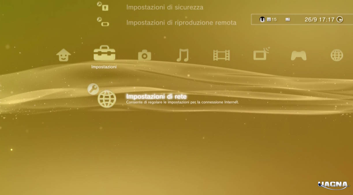 Impostazioni di rete ps3