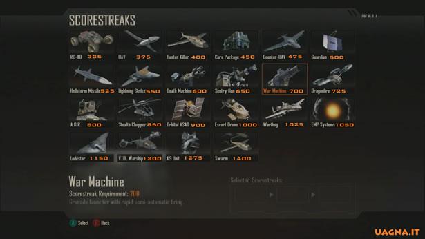 scorestreaks black ops 2 serie di uccisioni