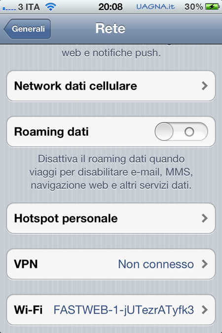 Hotspot ripristino