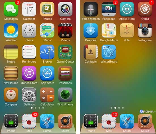 Ayecon - Tema Winterboard iOS 7