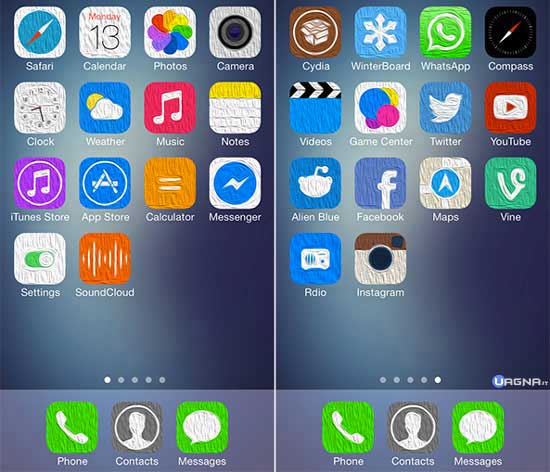 Oil7 -Tema Winterboard iOS 7