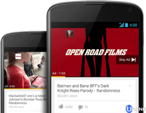 Pubblicità youtube su smartphone