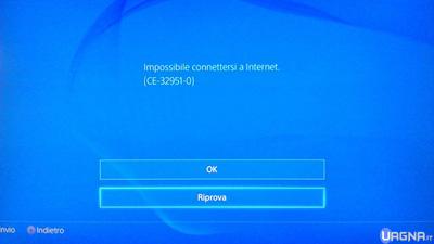 impossibile connettersi a internet ps4