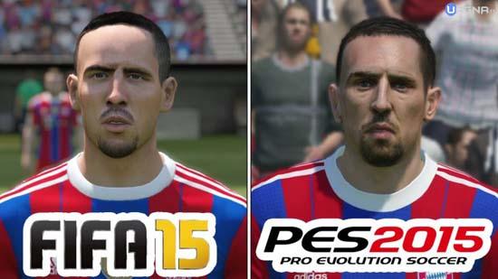 pes 15 vs fifa 15 grafica