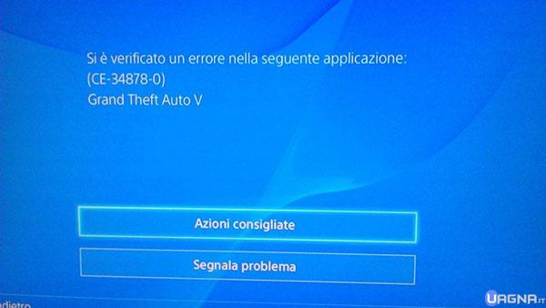 ps4 errore ce-34878-0