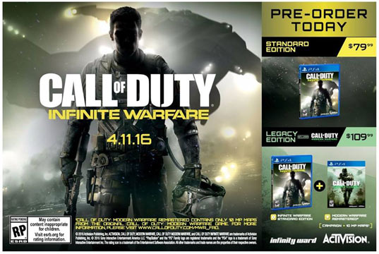 poster promozionale infinite warfare call of duty