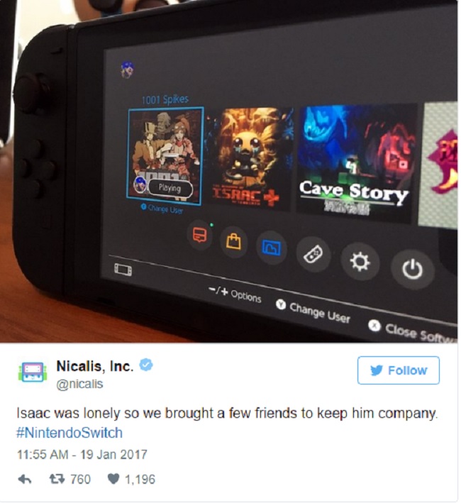 Tweet nintendo switch