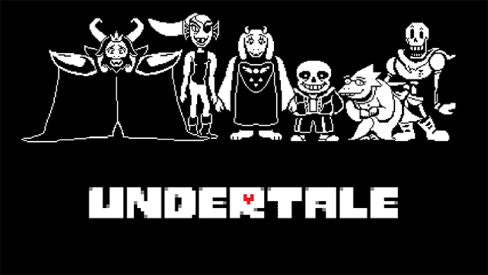 Wallpaper con i personaggi principali di Undertale