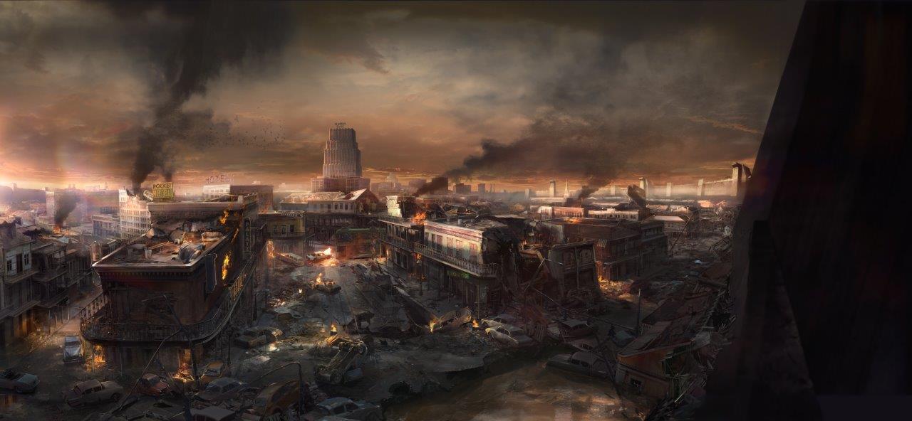 wolfenstein II panorama new orleans