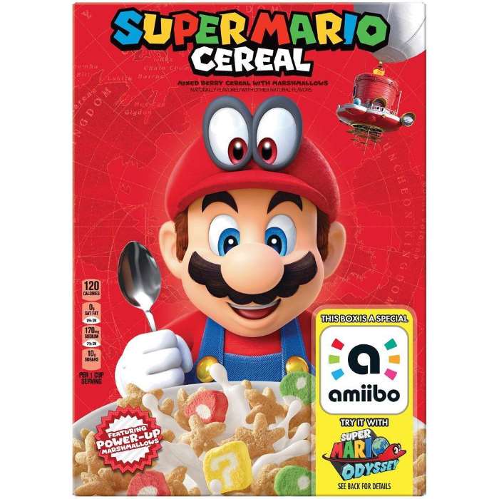 Super Mario Cereal Box Kelloggs