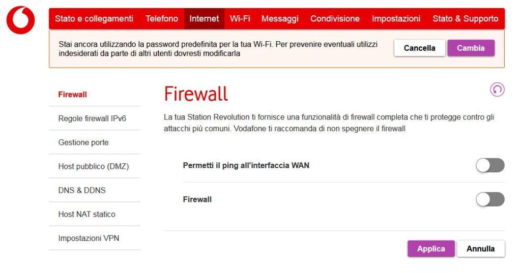 connessione vodafone station