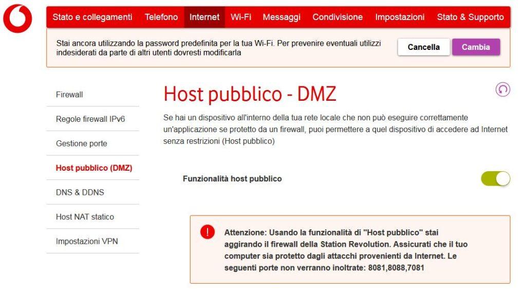 connessione vodafone station