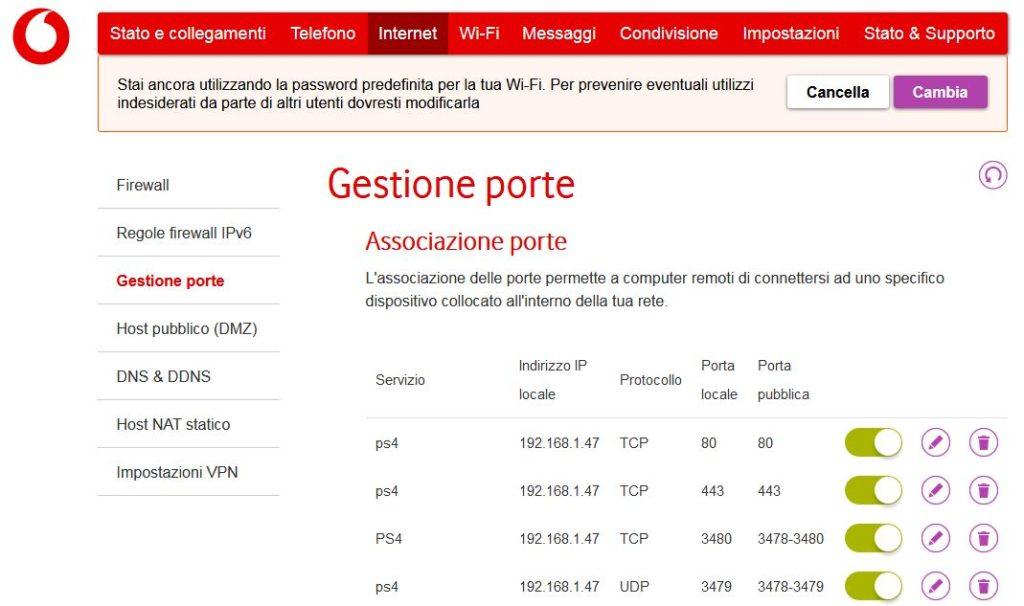 connessione vodafone station