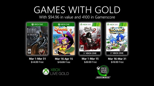 games with gold marzo