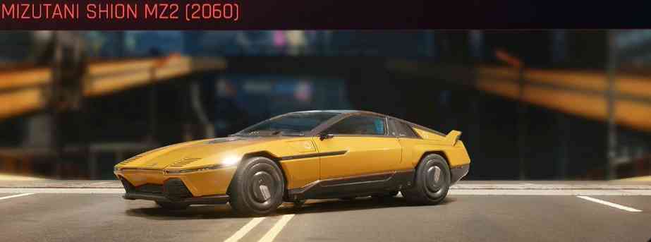 lista veicoli cyberpunk 2077