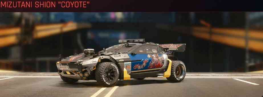 lista veicoli cyberpunk 2077