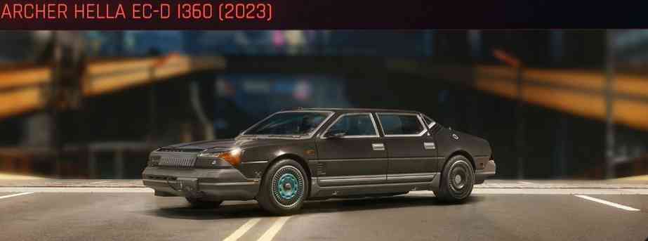 lista veicoli cyberpunk 2077