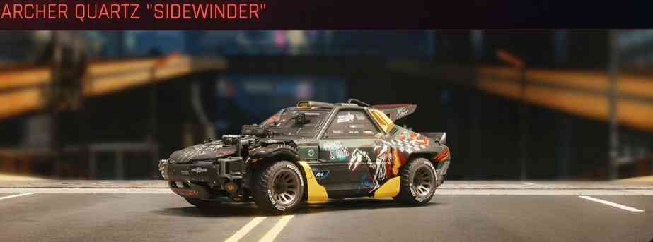 lista veicoli cyberpunk 2077