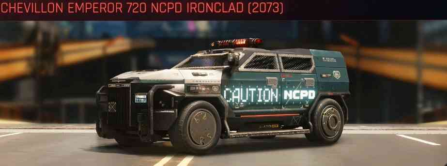 lista veicoli cyberpunk 2077