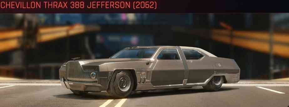 lista veicoli cyberpunk 2077