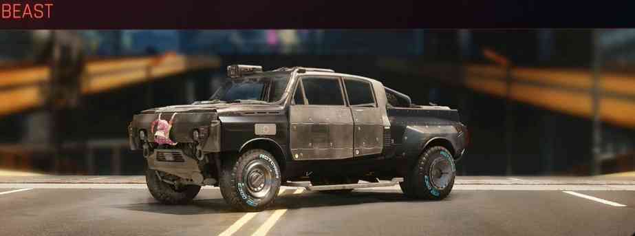 lista veicoli cyberpunk 2077