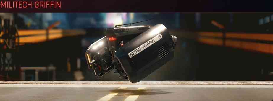 lista veicoli cyberpunk 2077