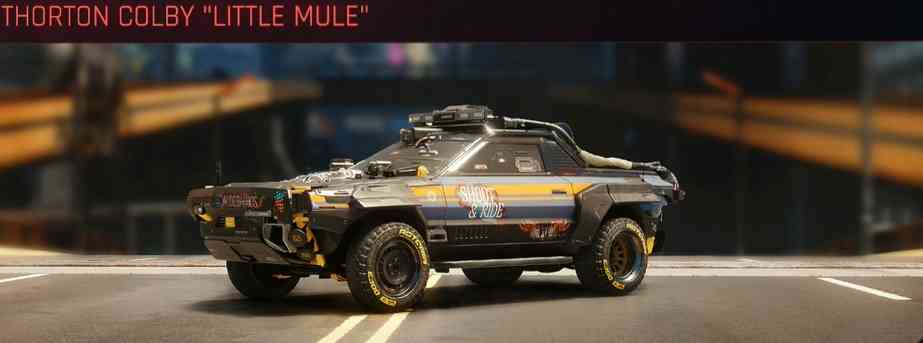 lista veicoli cyberpunk 2077