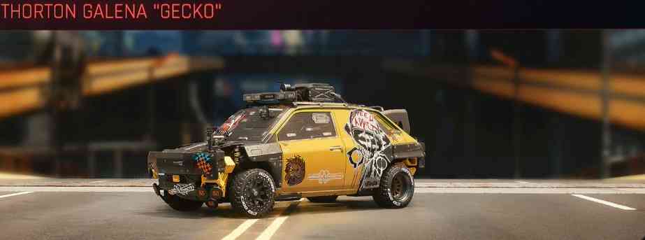 lista veicoli cyberpunk 2077