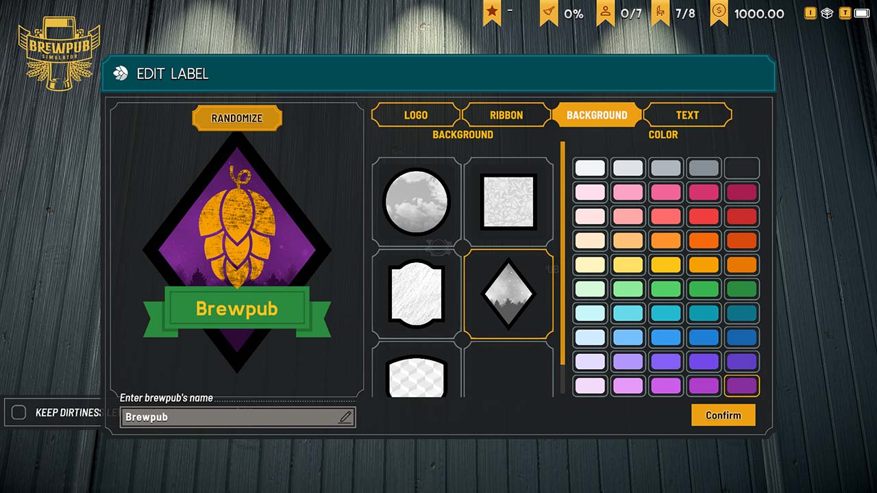 Brewpub simulator personalizzazione