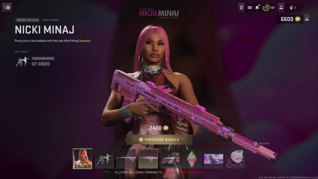 Call of Duty Bundle Nicki Minaj disponibile, è compatibile anche con MW3 UAGNA