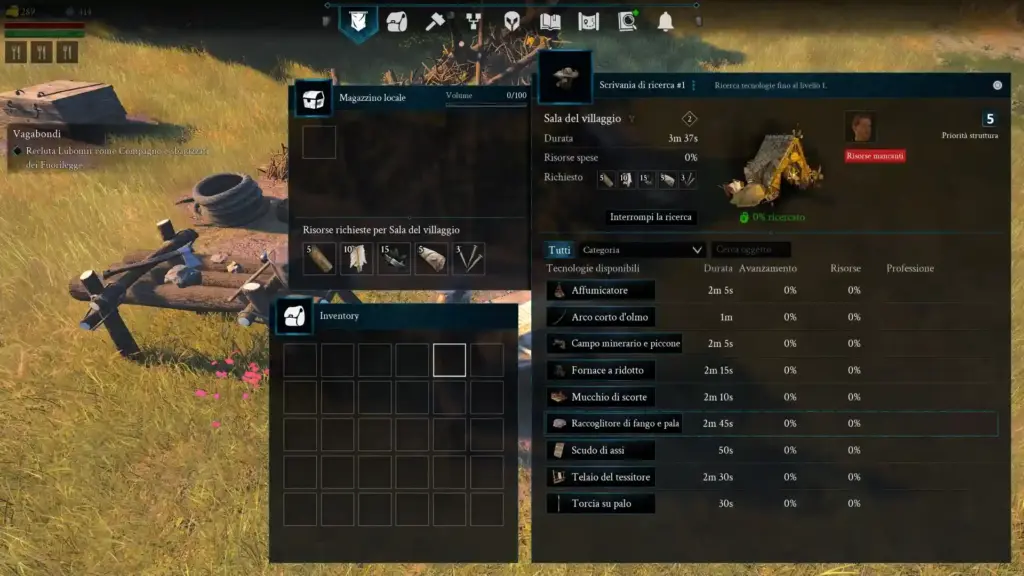 Bellwright - Menu in-game