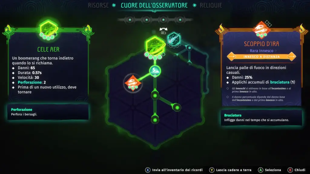 Echoes of Mystralia - Albero personalizzazione magie